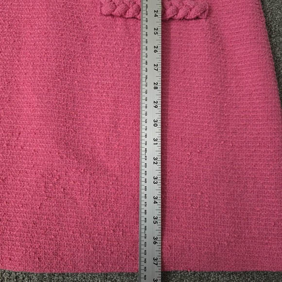 Tuckernuck Jackie Tweed Dress Womens XXL Pink Gold Button Short Sleeve Preppy - Picture 3 of 7